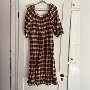 Isabel Maternity Flannel Dress